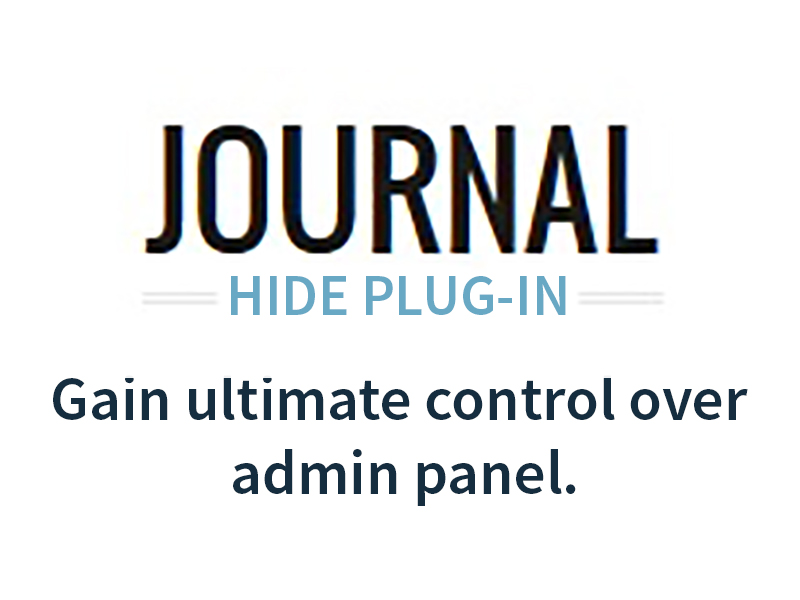 JOURNAL Hide Admin Panel / Menu Plugin