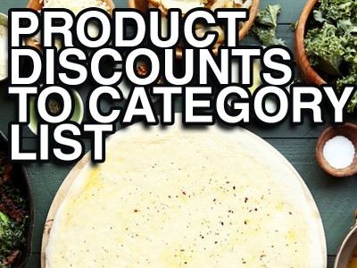 Product Discounts to Category List